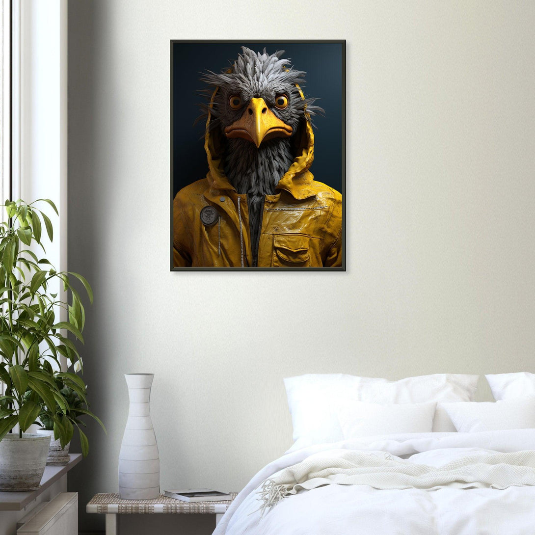 Regenmantel-Adler 30x40 cm / 12x16″ / Poster auf halbmattem Papier