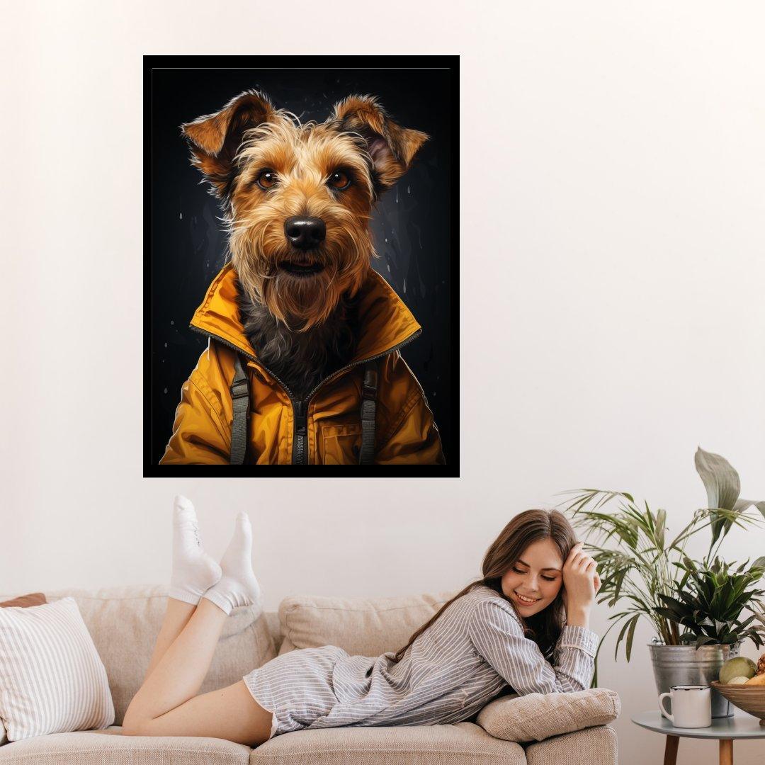 Regnerischer Hundetag 30x40 cm / 12x16″ / Poster auf halbmattem Papier