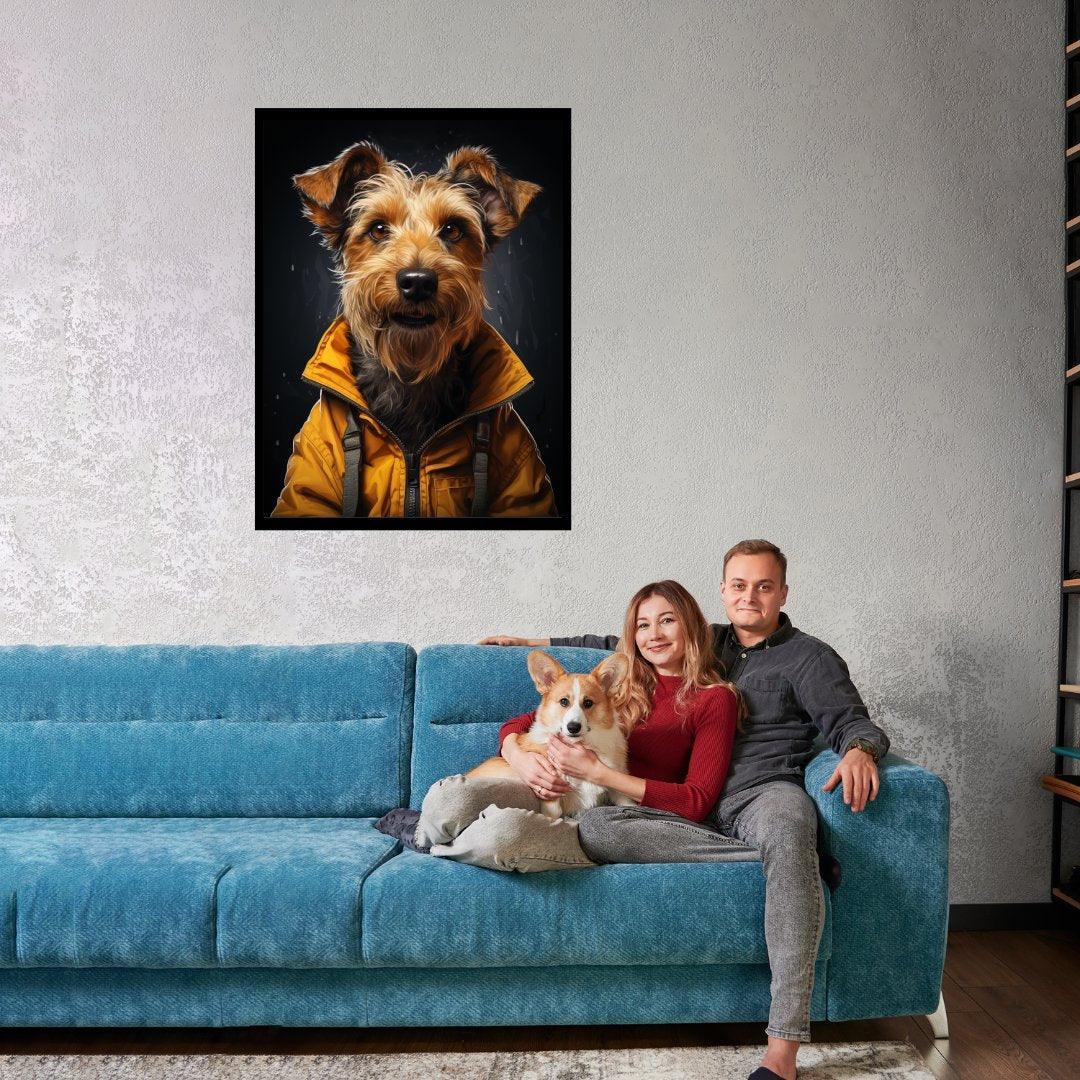 Regnerischer Hundetag 30x40 cm / 12x16″ / Poster auf halbmattem Papier