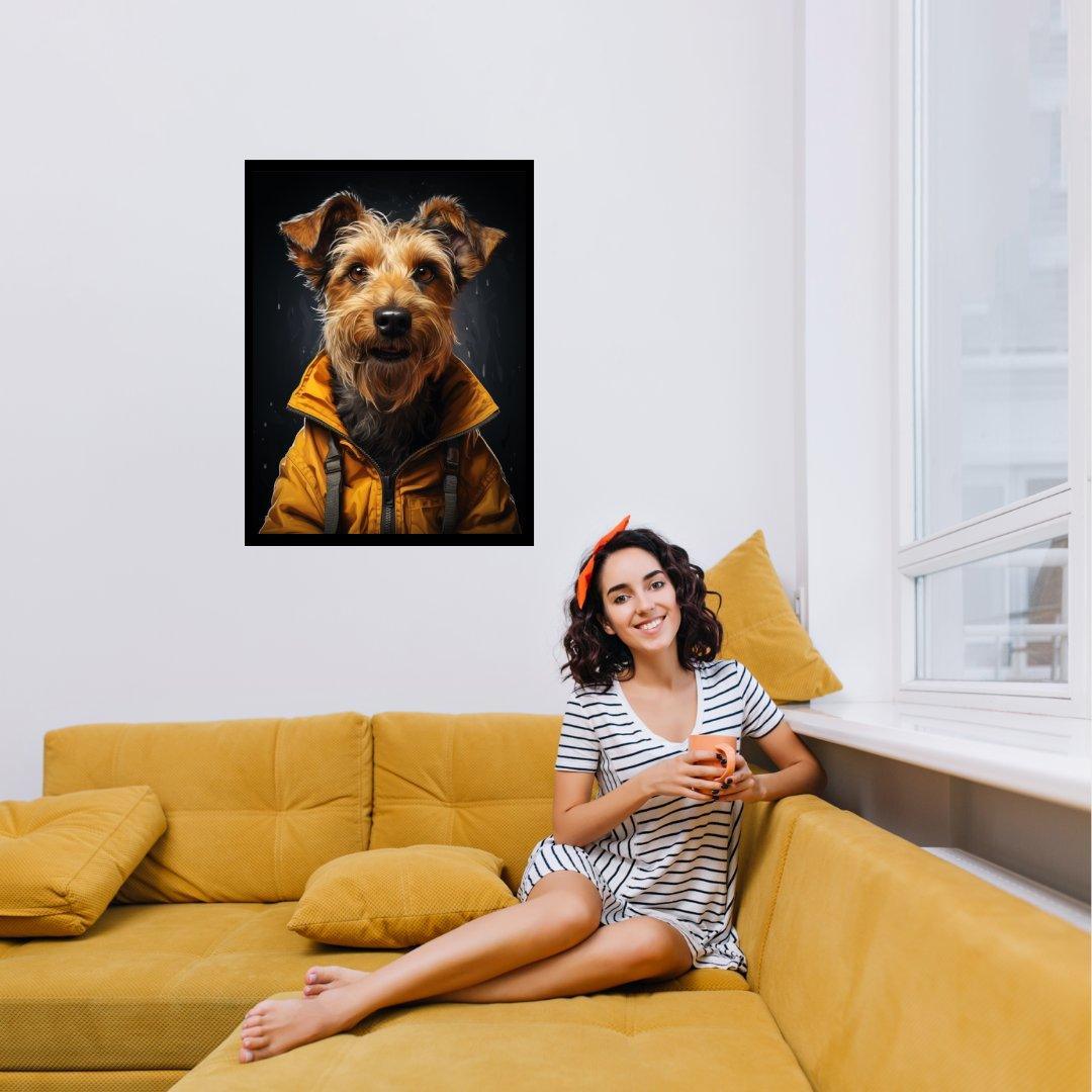 Regnerischer Hundetag 30x40 cm / 12x16″ / Poster auf halbmattem Papier