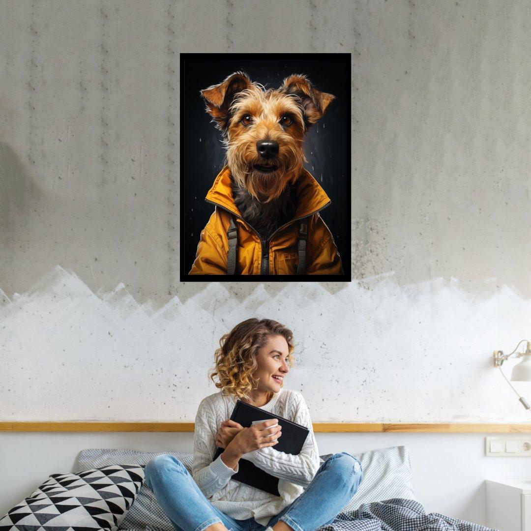 Regnerischer Hundetag 30x40 cm / 12x16″ / Poster auf halbmattem Papier