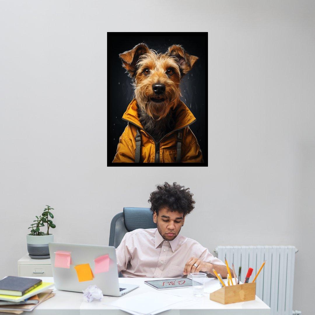 Regnerischer Hundetag 30x40 cm / 12x16″ / Poster auf halbmattem Papier