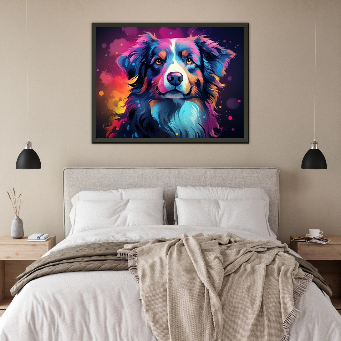 Sternennacht Hund 30x40 cm / 12x16″ / Poster auf halbmattem Papier