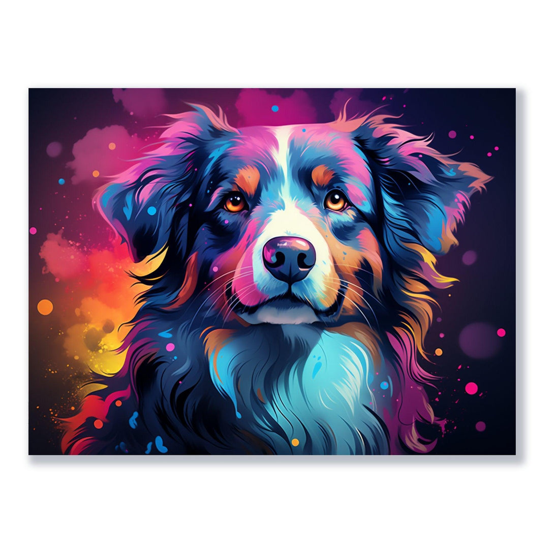 Sternennacht Hund 30x40 cm / 12x16″ / Poster auf halbmattem Papier