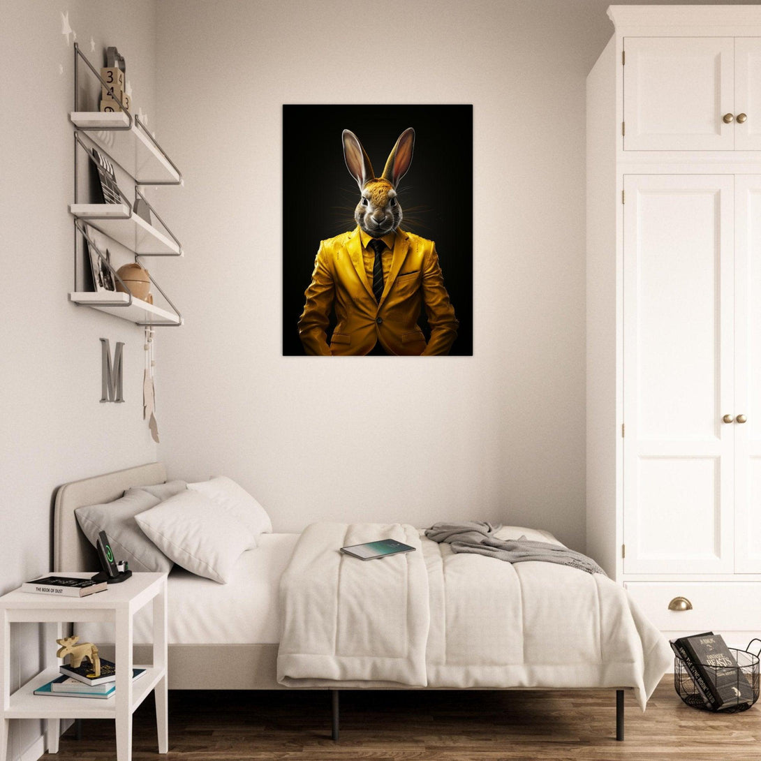 Stilvoller Hase 30x40 cm / 12x16″ / Poster auf halbmattem Papier