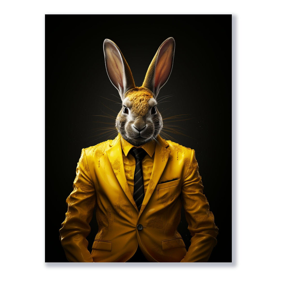 Stilvoller Hase 30x40 cm / 12x16″ / Poster auf halbmattem Papier