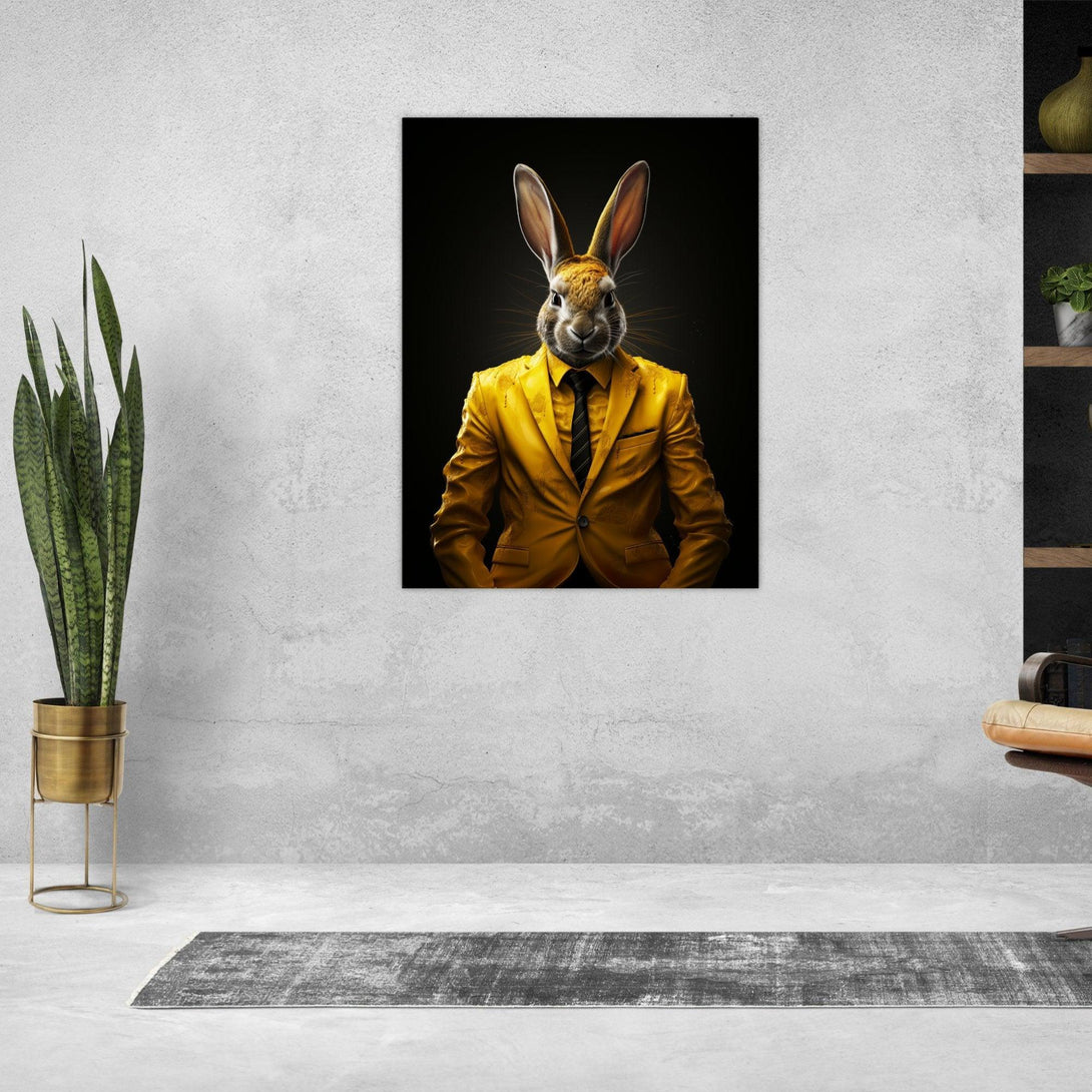 Stilvoller Hase 30x40 cm / 12x16″ / Poster auf halbmattem Papier