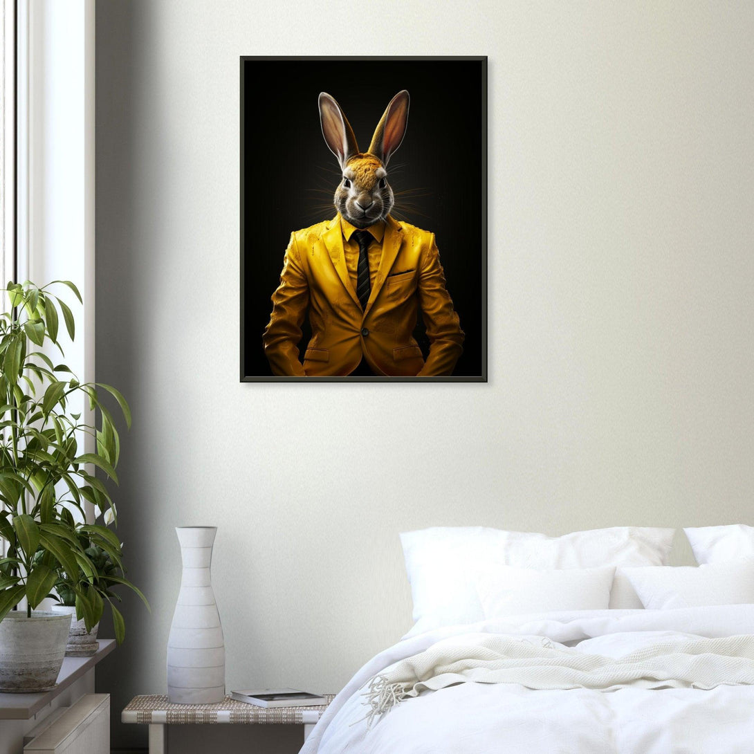Stilvoller Hase 30x40 cm / 12x16″ / Poster auf halbmattem Papier