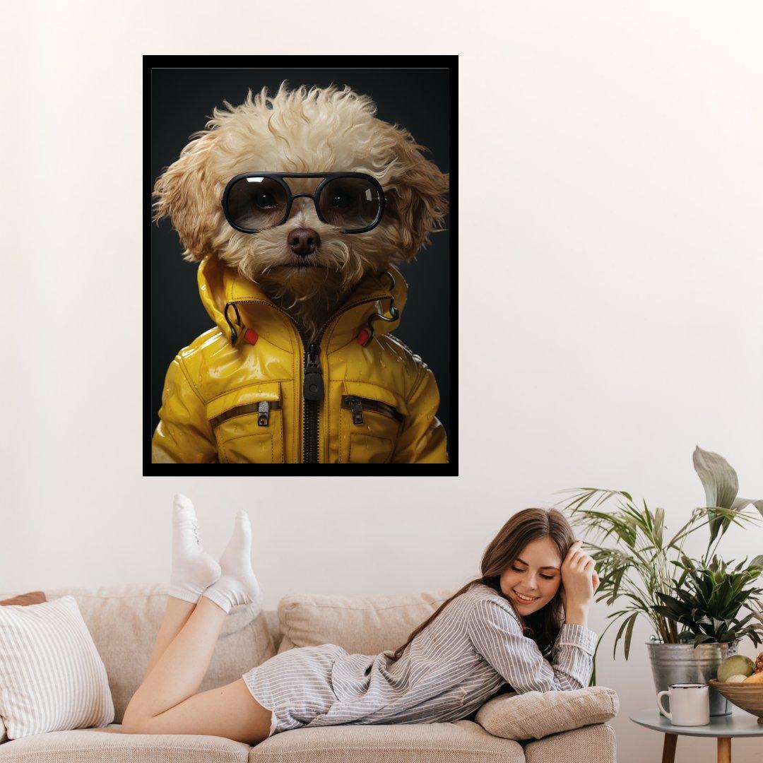Stilvoller Hund 30x40 cm / 12x16″ / Poster auf halbmattem Papier