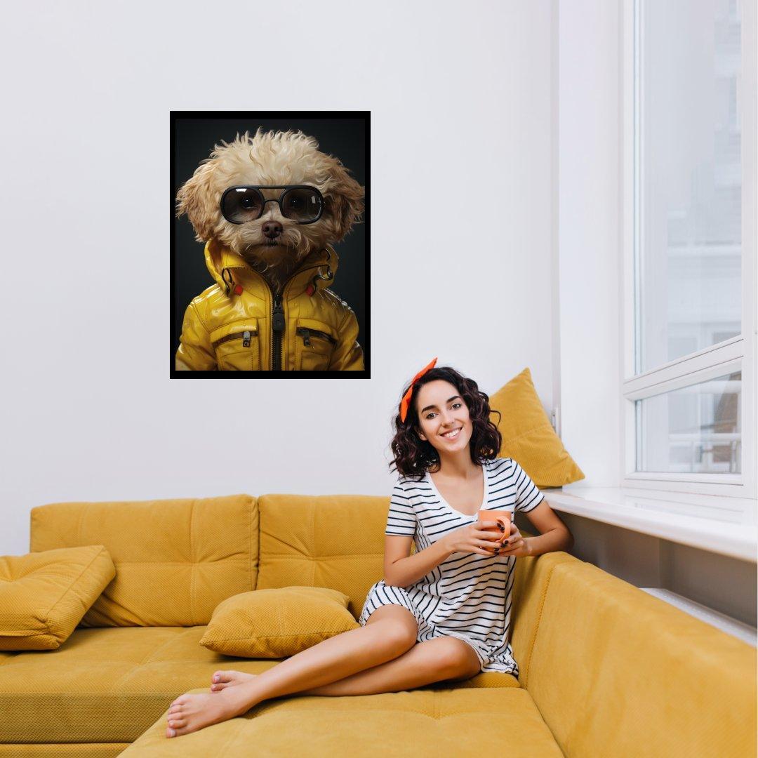 Stilvoller Hund 30x40 cm / 12x16″ / Poster auf halbmattem Papier