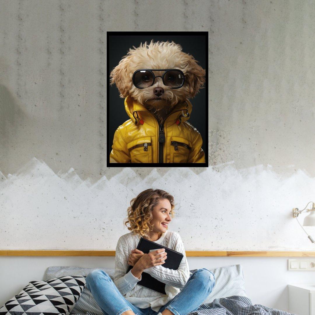 Stilvoller Hund 30x40 cm / 12x16″ / Poster auf halbmattem Papier