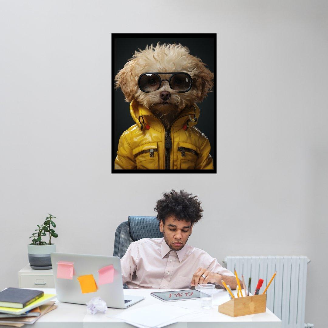 Stilvoller Hund 30x40 cm / 12x16″ / Poster auf halbmattem Papier