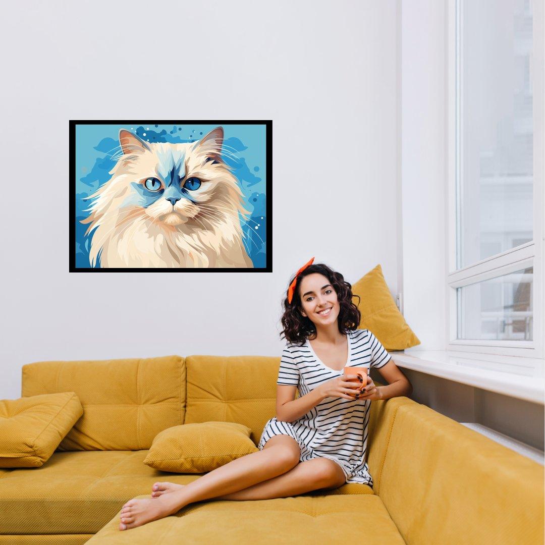 Stylische Katze 30x40 cm / 12x16″ / Poster auf halbmattem Papier