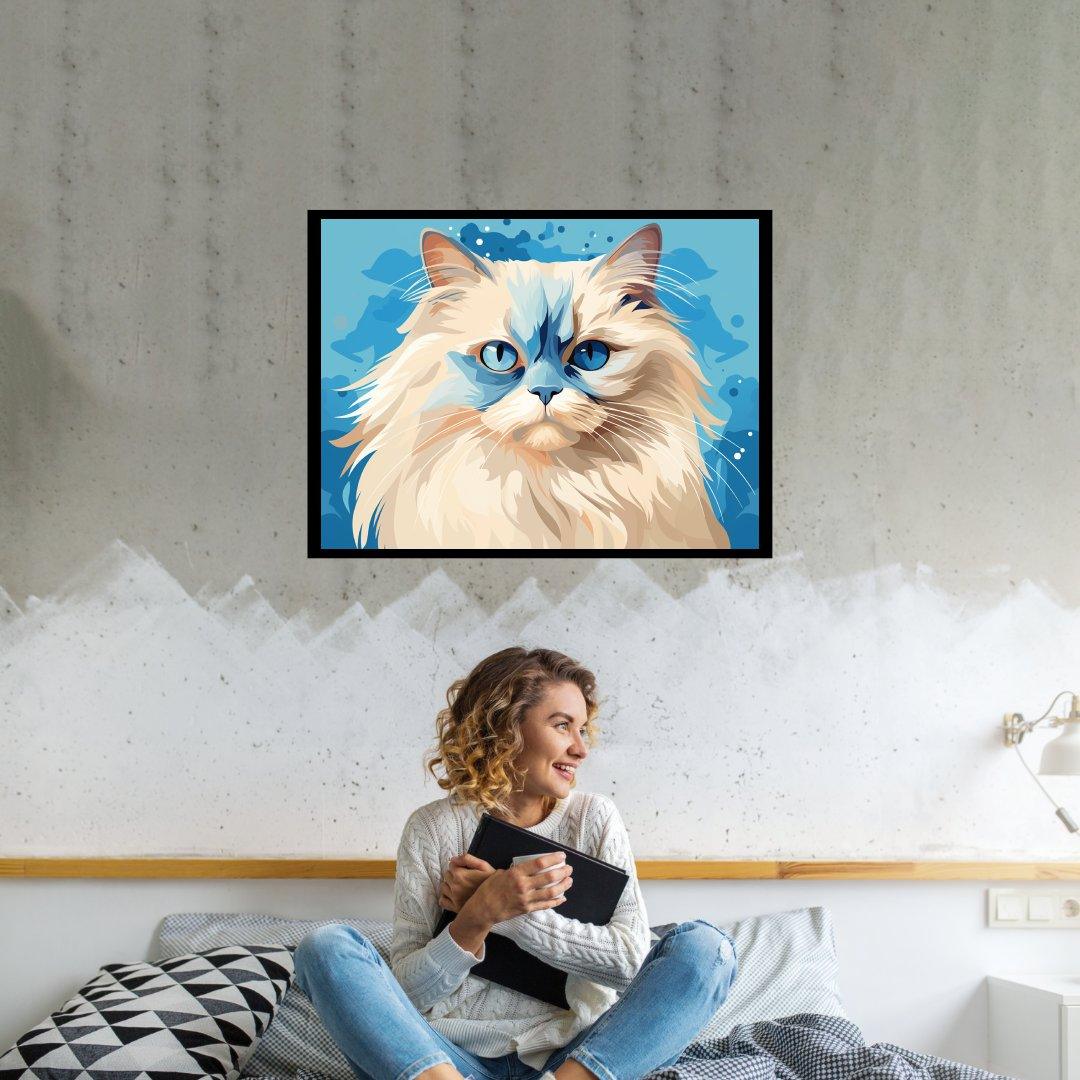 Stylische Katze 30x40 cm / 12x16″ / Poster auf halbmattem Papier