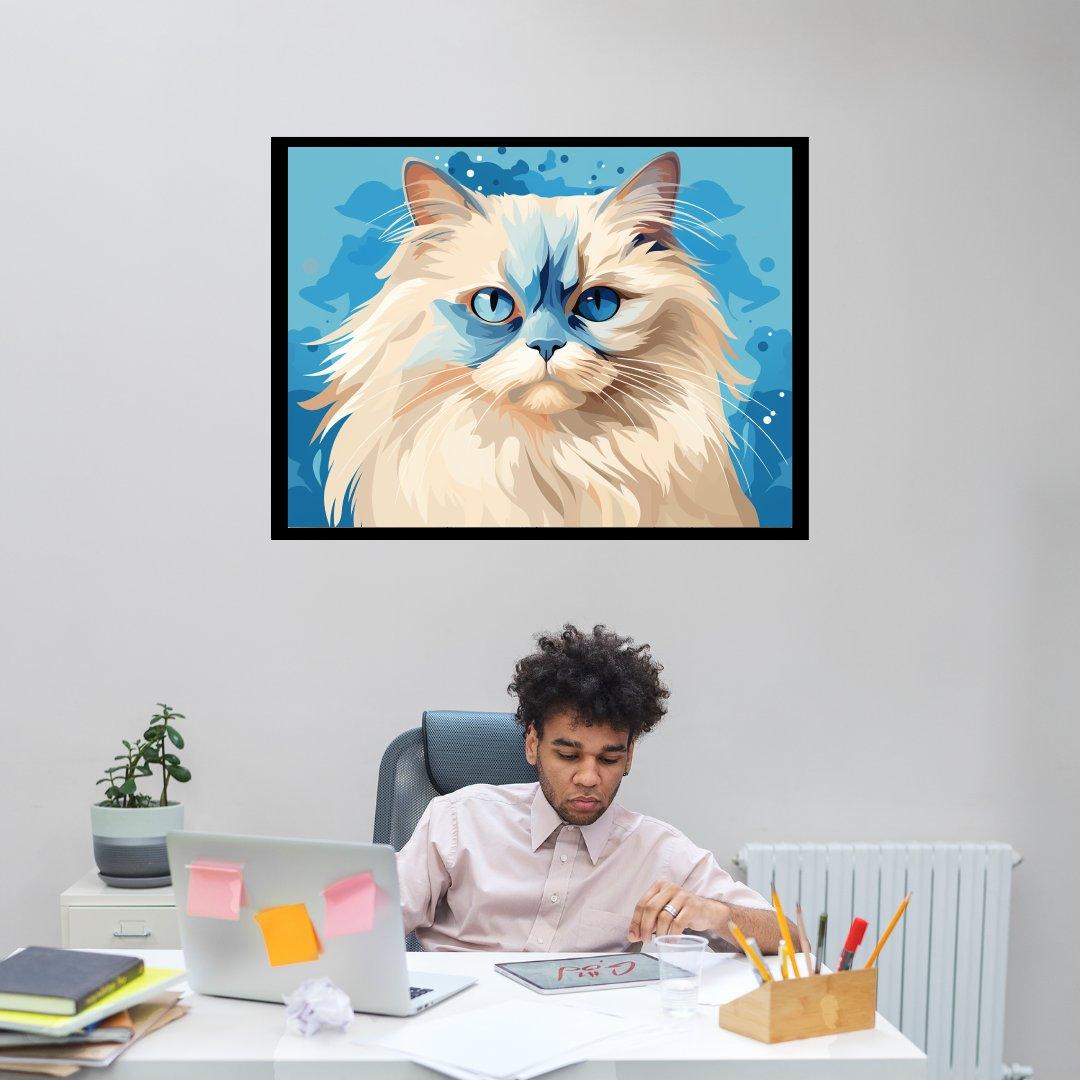 Stylische Katze 30x40 cm / 12x16″ / Poster auf halbmattem Papier