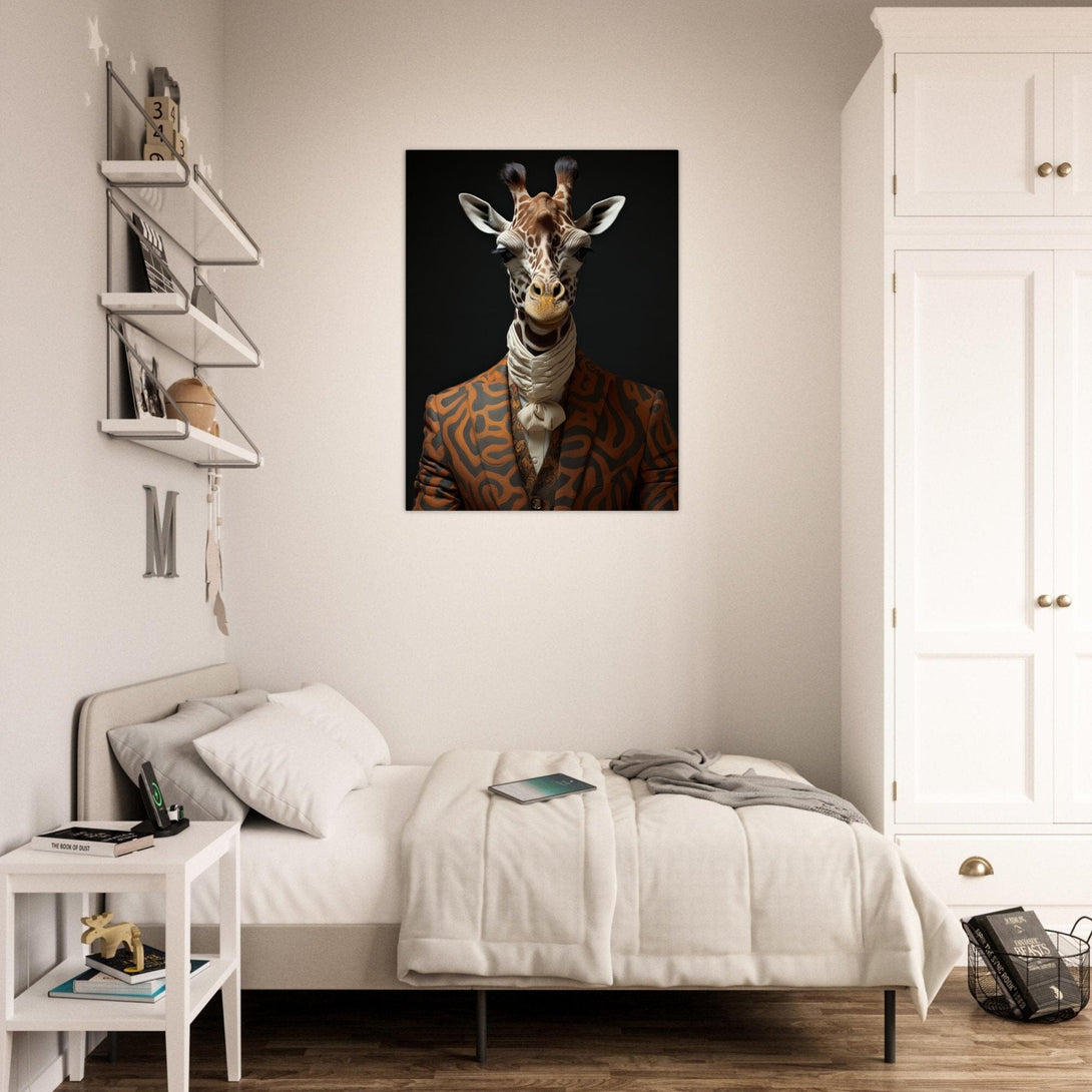 Giraffe im Anzug ein Bild aus der collections Tierbilder als Alu-Dibond Bild