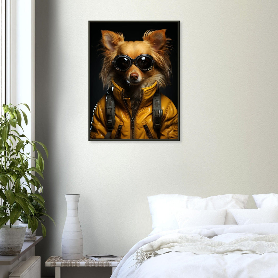 Modebewusster Chihuahua ein Bild aus der collections Tierbilder als Poster im Wohnzimmer