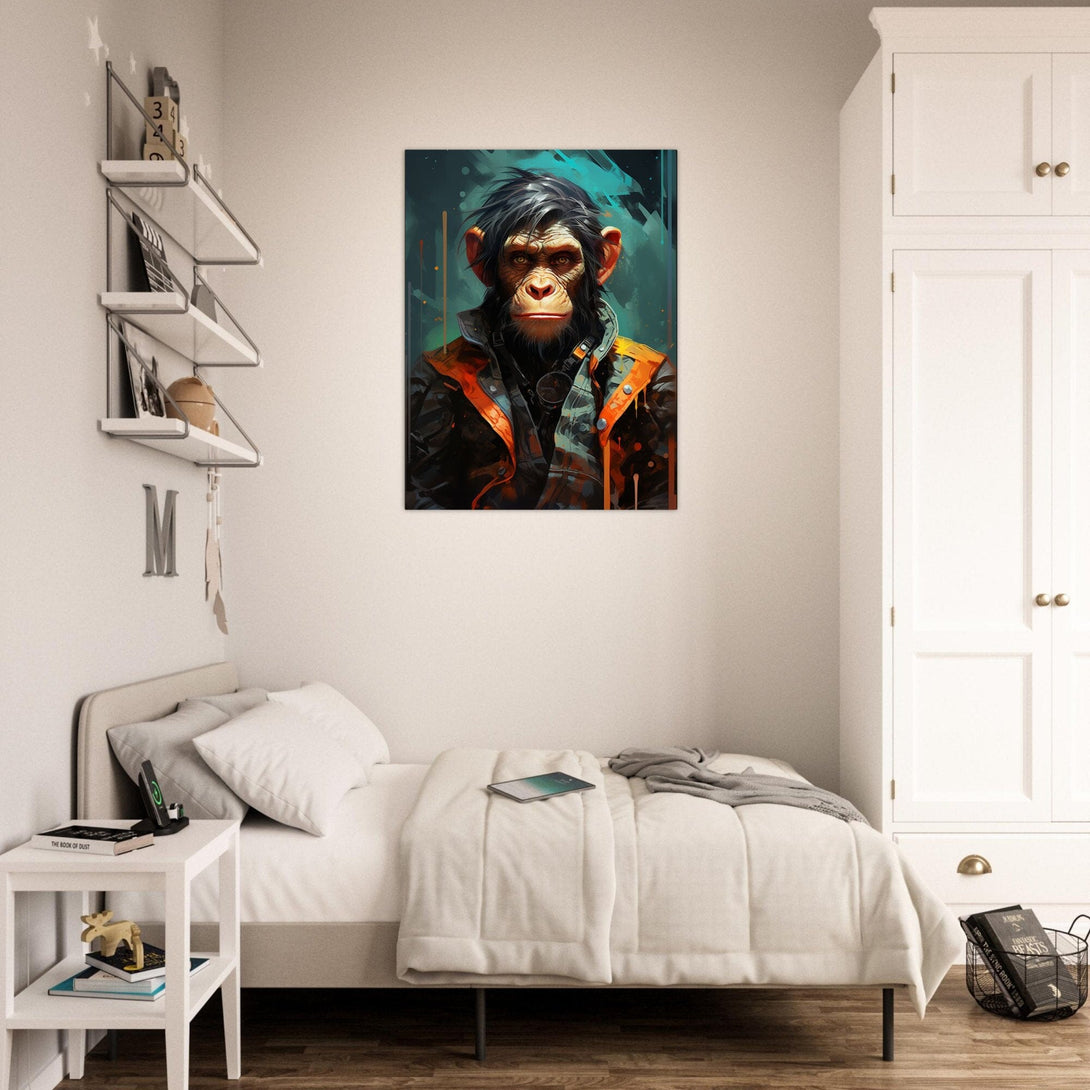 Stylischer Affe ein Bild aus der collections Tierbilder als Poster im Wohnzimmer