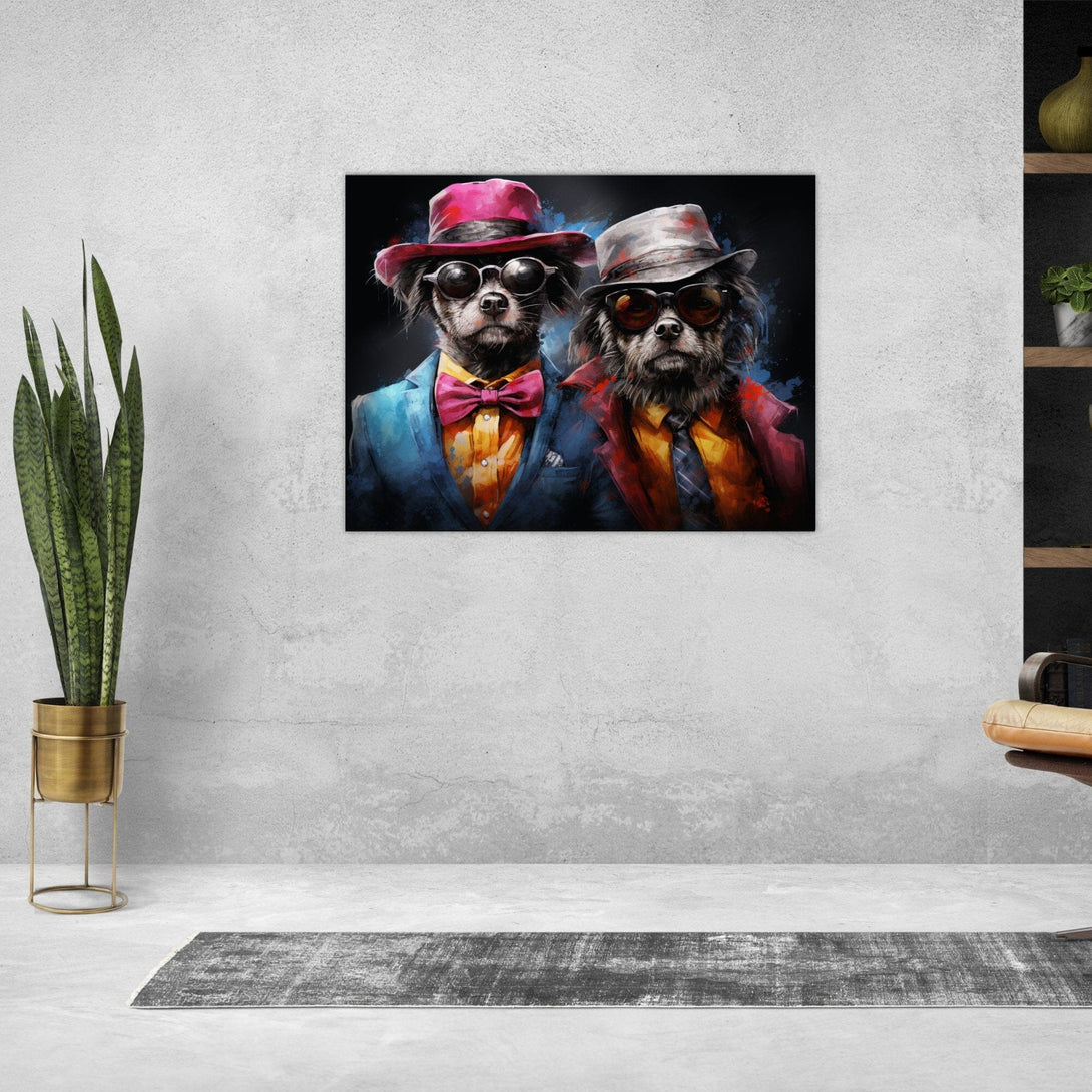 Blues Brother Dogs ein Bild aus der collections Tierbilder als Alu-Dibond Bild