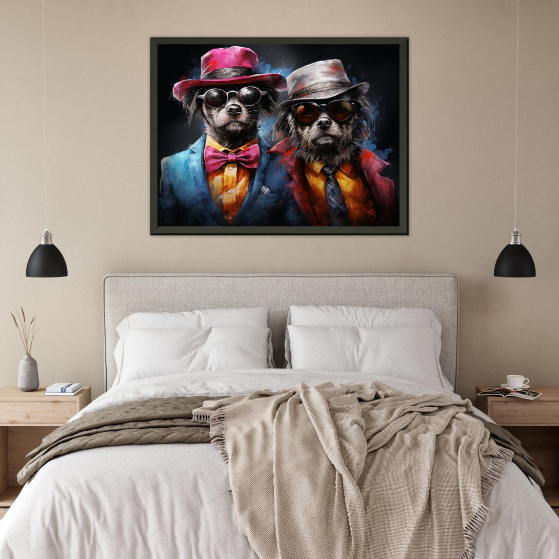 Blues Brother Dogs ein Bild aus der collections Tierbilder als Poster im Wohnzimmer