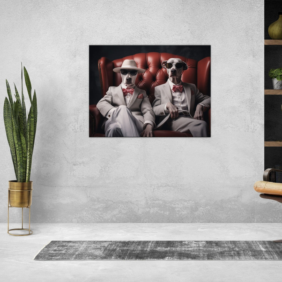 Stylische Hundecouch ein Bild aus der collections Tierbilder als Poster mit Rahmen