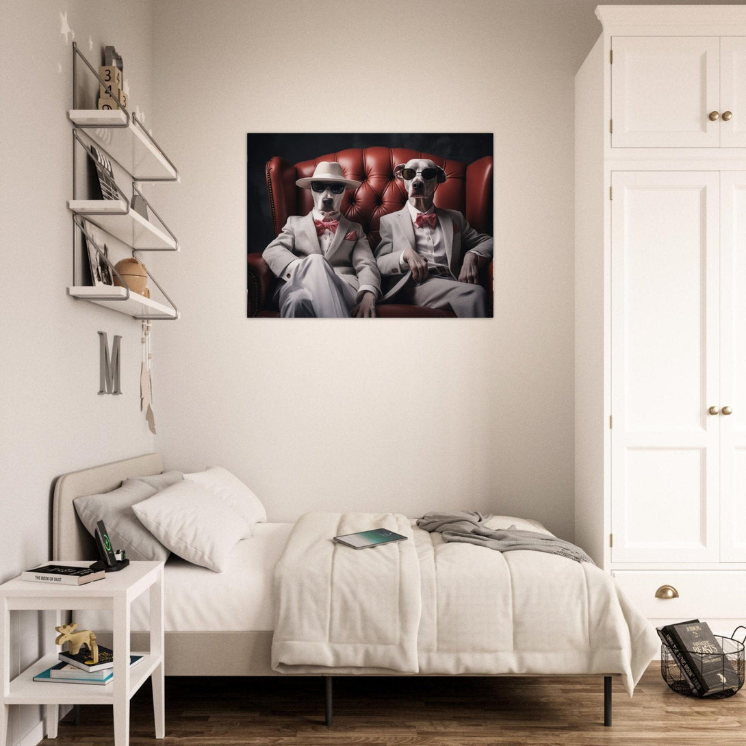 Stylische Hundecouch ein Bild aus der collections Tierbilder als Poster im Wohnzimmer