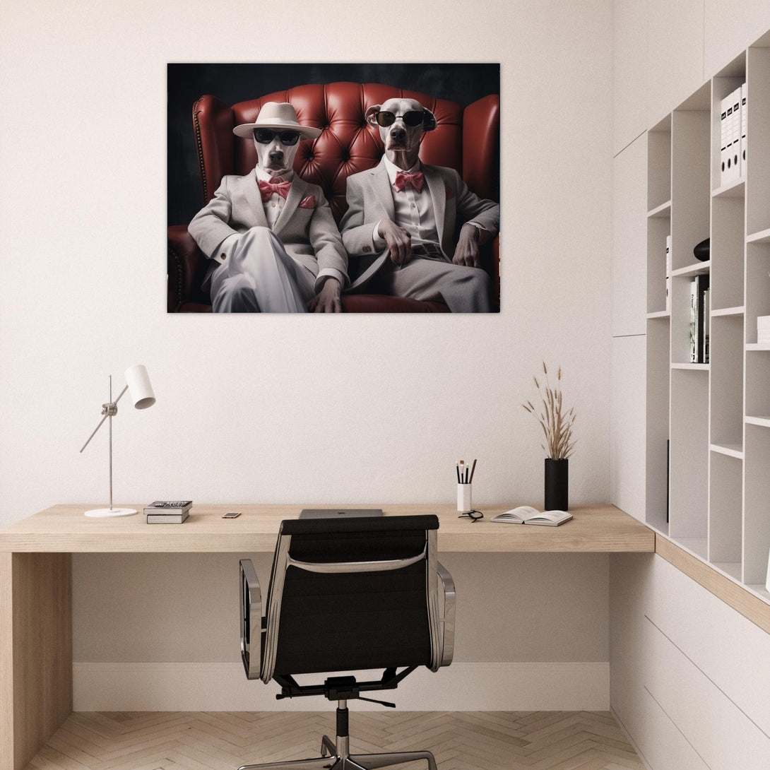 Stylische Hundecouch ein Bild aus der collections Tierbilder als Leinwandbild