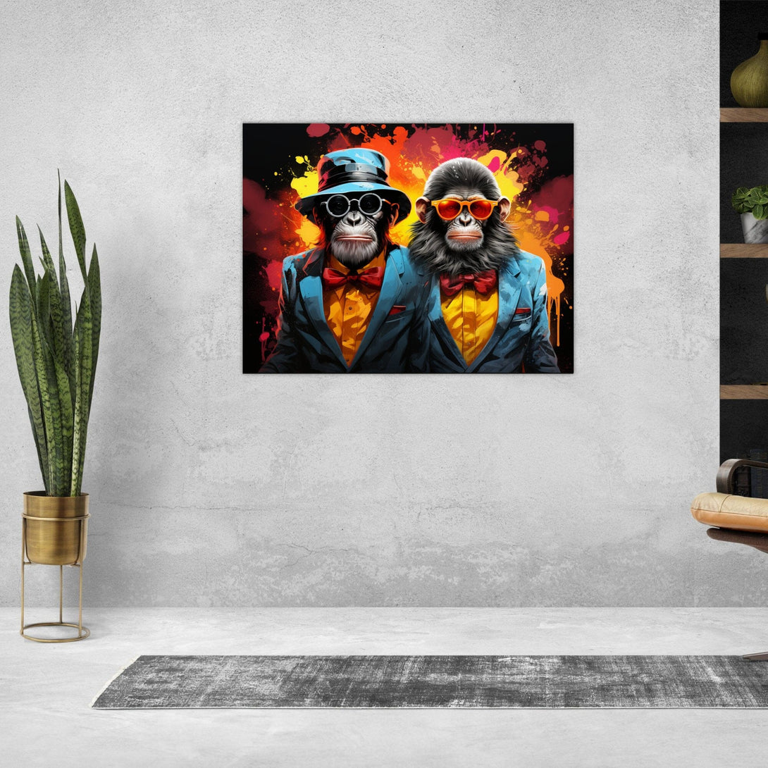 Popart Affen Band ein Bild aus der collections Tierbilder als Poster im Wohnzimmer