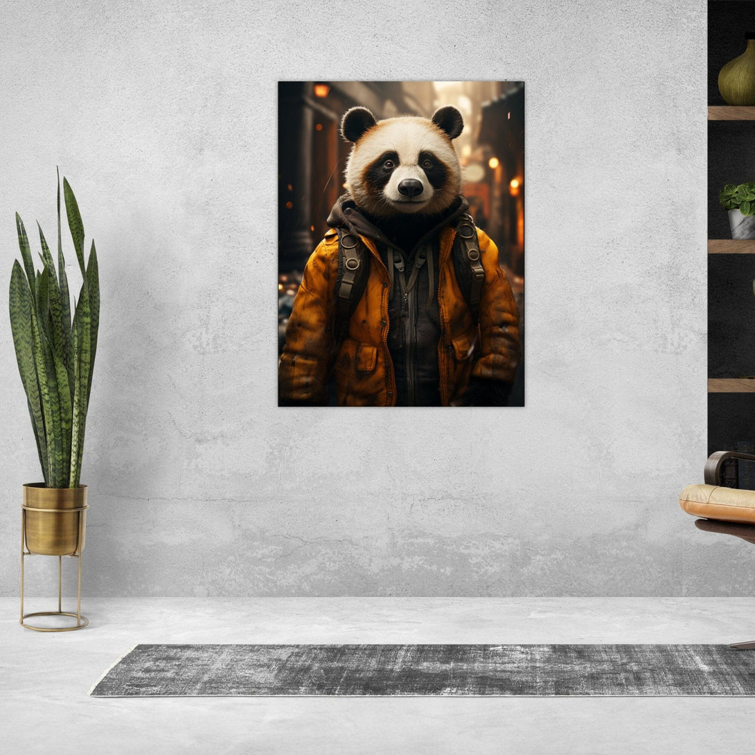 Der urbane Panda-Entdecker ein Bild aus der collections Tierbilder als Alu-Dibond Bild