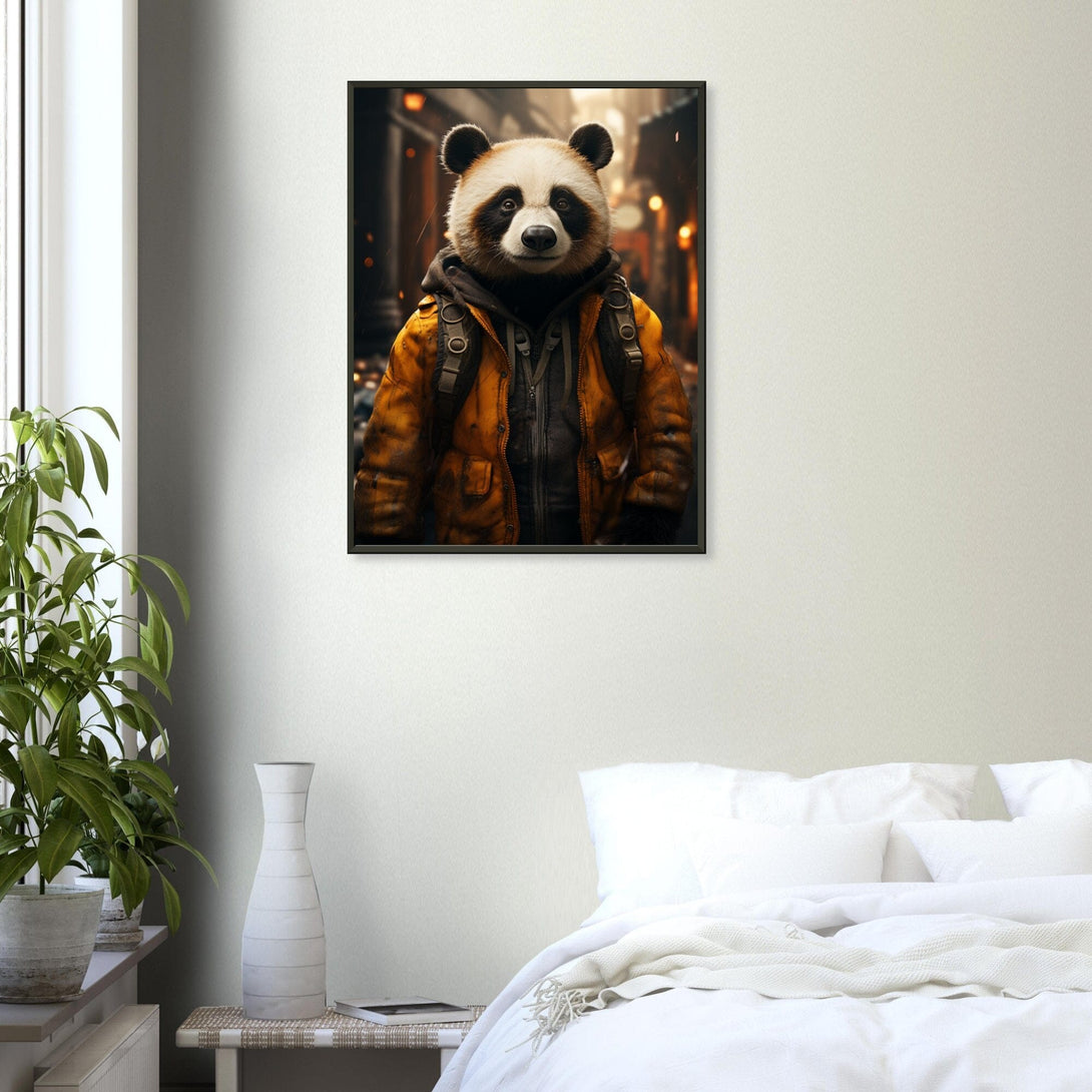 Der urbane Panda-Entdecker ein Bild aus der collections Tierbilder als Poster