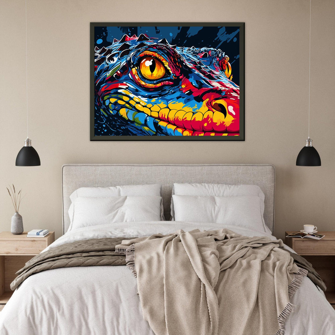 Das mystische Krokodil-Dragon Auge ein Bild aus der collections Tierbilder als Poster im Wohnzimmer