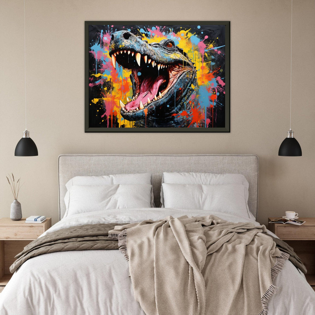 Popart Crocodile ein Bild aus der collections Tierbilder als Poster im Wohnzimmer