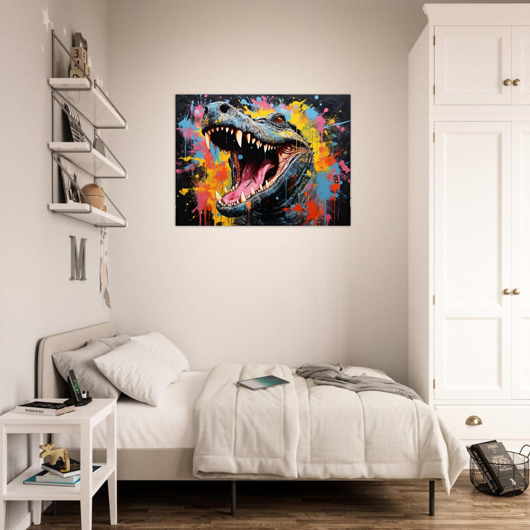 Popart Crocodile ein Bild aus der collections Tierbilder als Alu-Dibond Bild