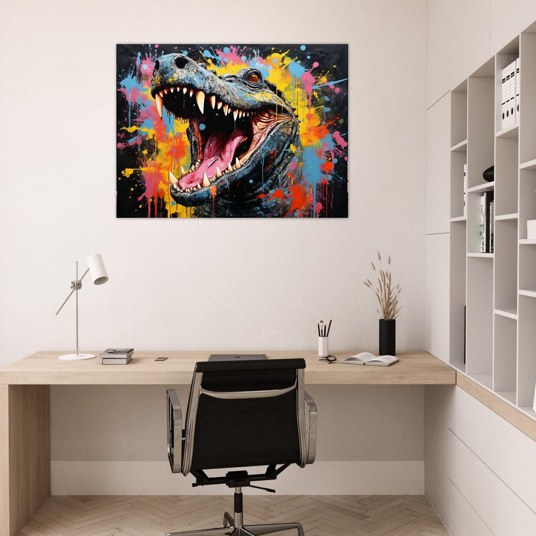 Popart Crocodile ein Bild aus der collections Tierbilder als Leinwandbild