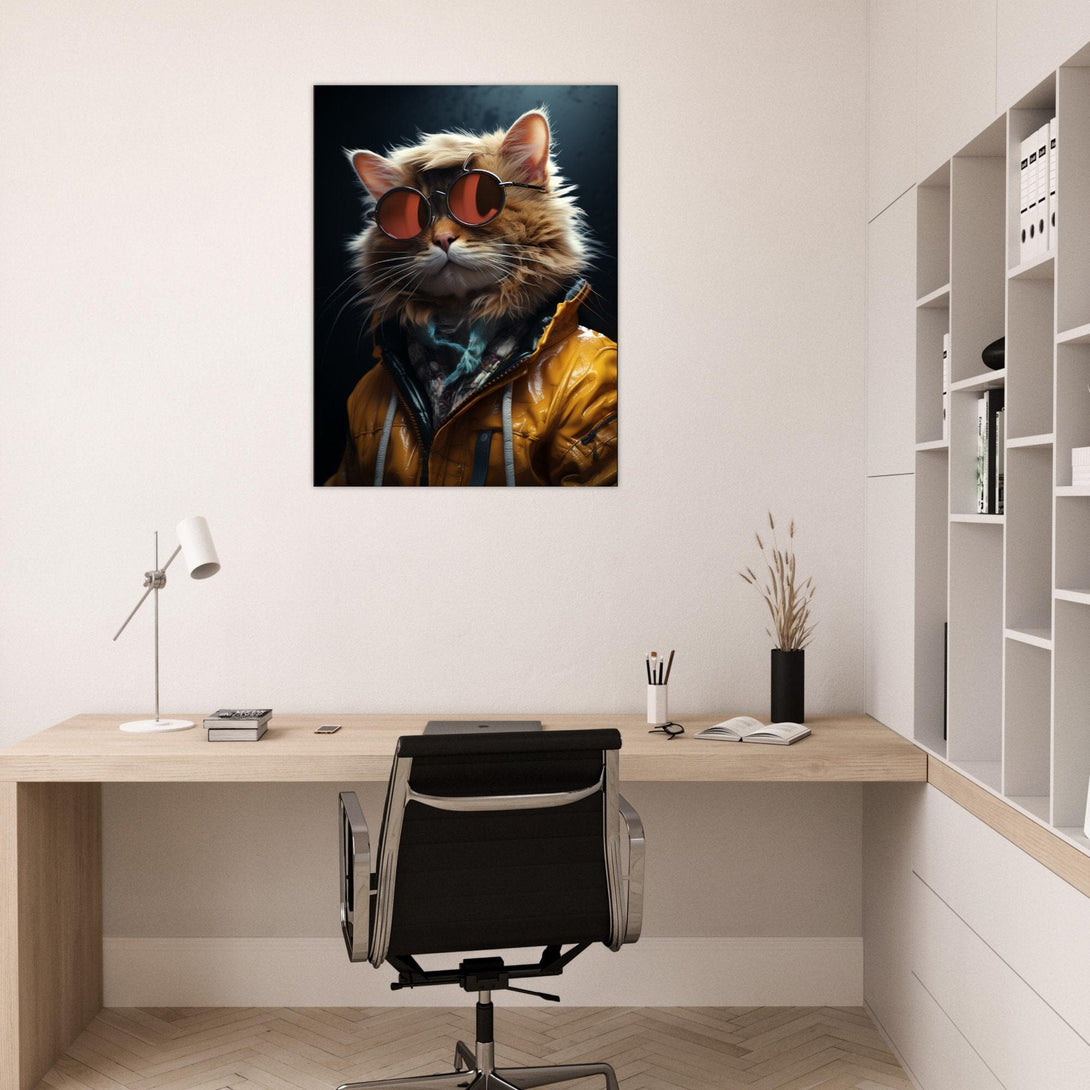 Modebewusste Mieze ein Bild aus der collections Tierbilder als Poster mit Rahmen