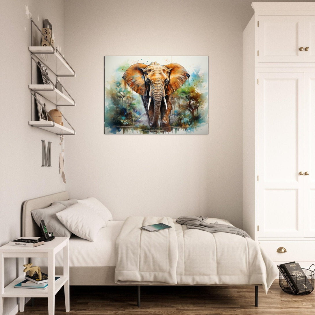 Elefant in Aquarell ein Bild aus der collections Tierbilder als Poster im Wohnzimmer