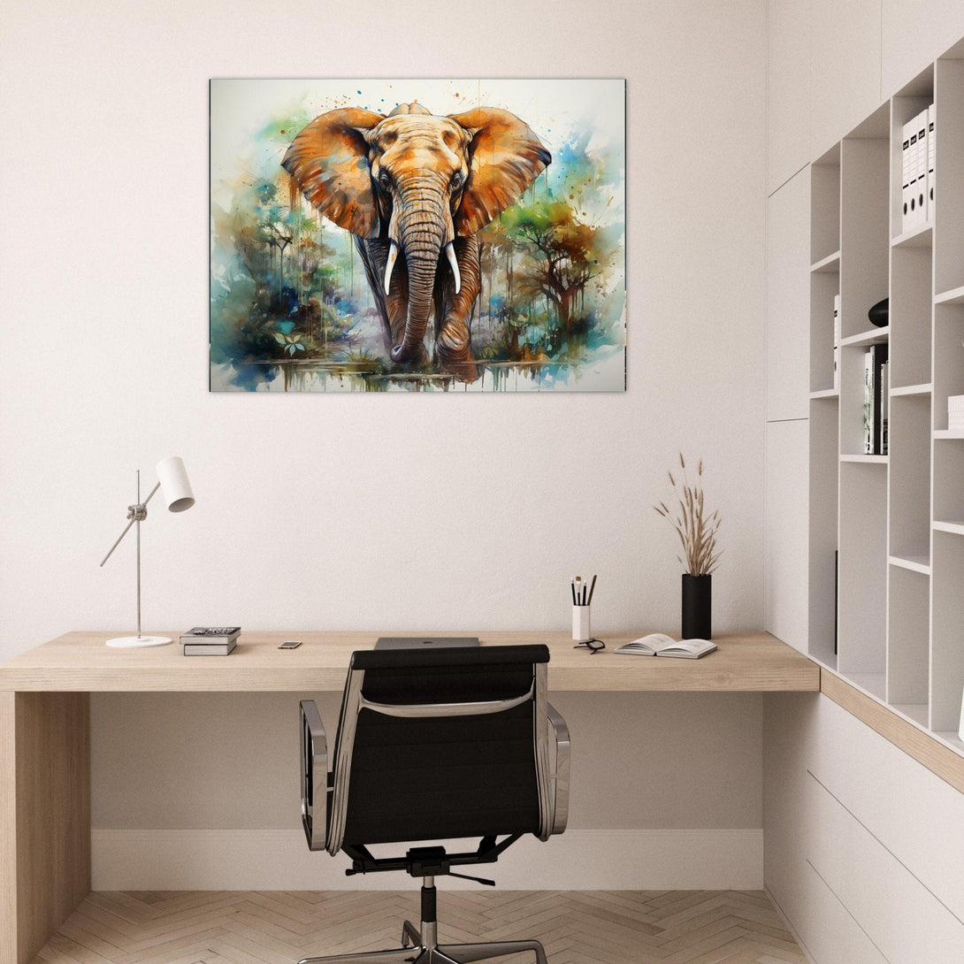 Elefant in Aquarell ein Bild aus der collections Tierbilder als Alu-Dibond Bild