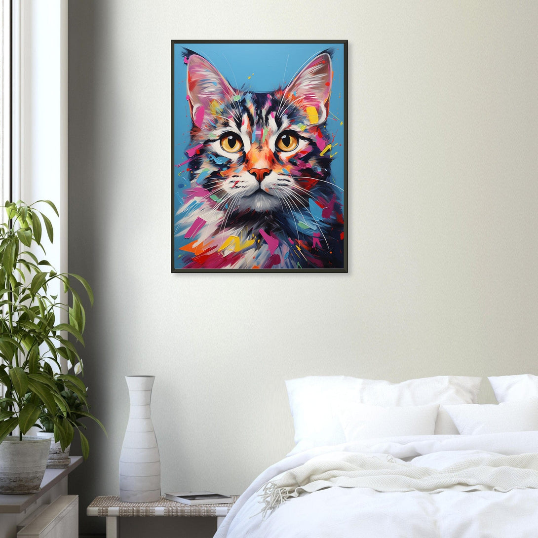 Farbiges Katzenportrait ein Bild aus der collections Tierbilder als Poster