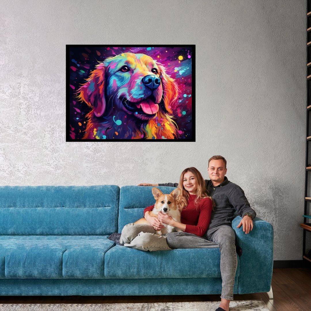 Doggy Love in Popart ein Bild aus der collections Tierbilder als Poster