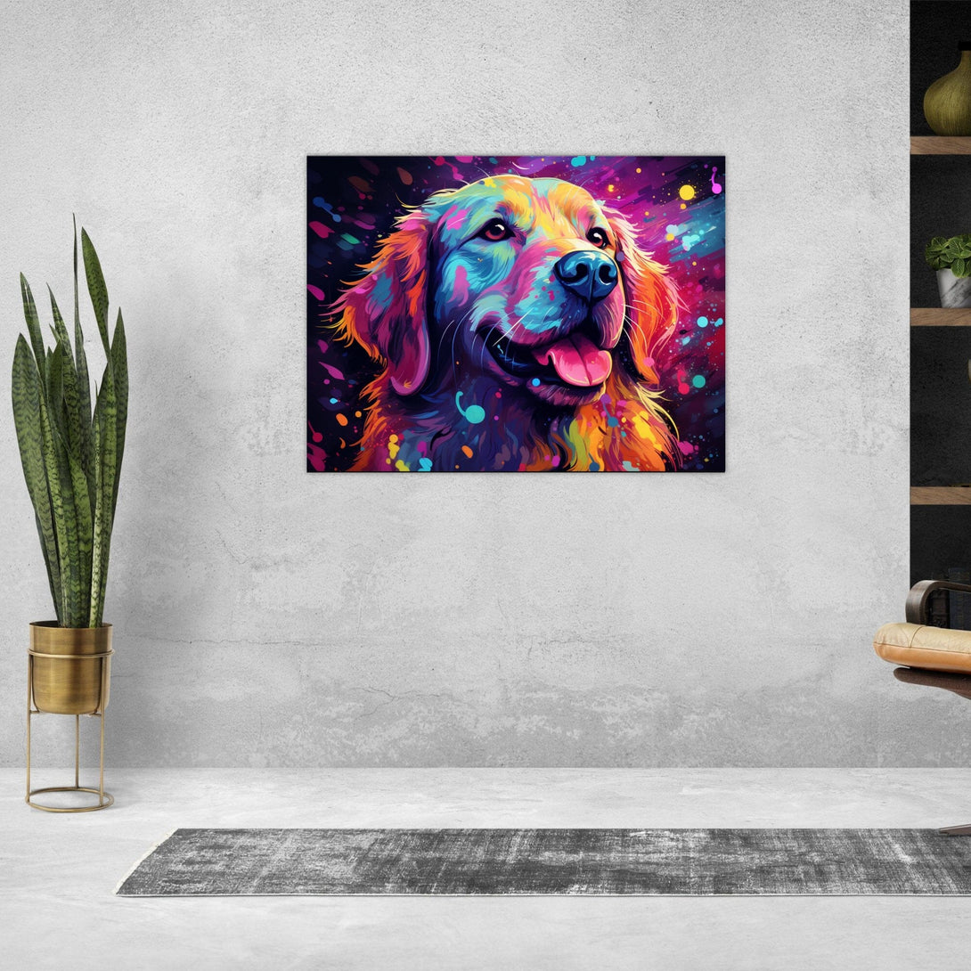 Doggy Love in Popart ein Bild aus der collections Tierbilder als Alu-Dibond Bild