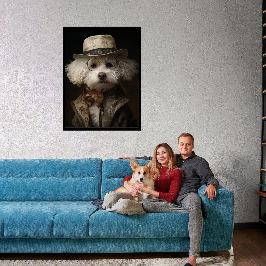 Vintage-Stil Hund 30x40 cm / 12x16″ / Poster auf halbmattem Papier