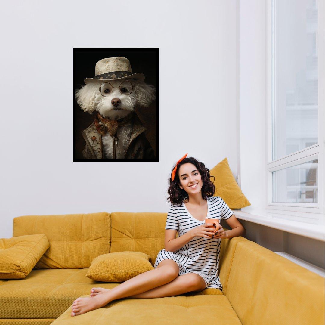 Vintage-Stil Hund 30x40 cm / 12x16″ / Poster auf halbmattem Papier